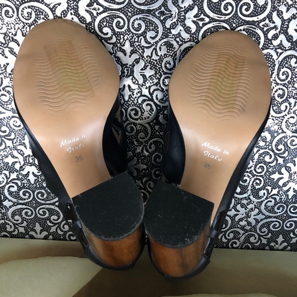 Eliana Bucci Italian Women’s Leather Cage Sandal Zip Black Booties size 36 - Picture 4 of 4